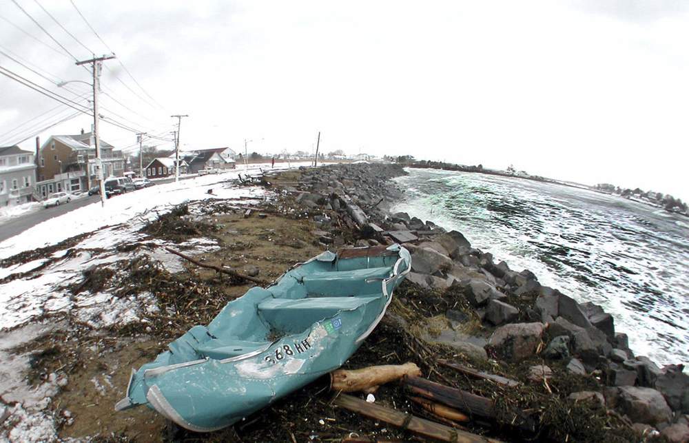 The aftermath of a storm in Nahant in 2001 Photo by Steve Lipofsky\/AP